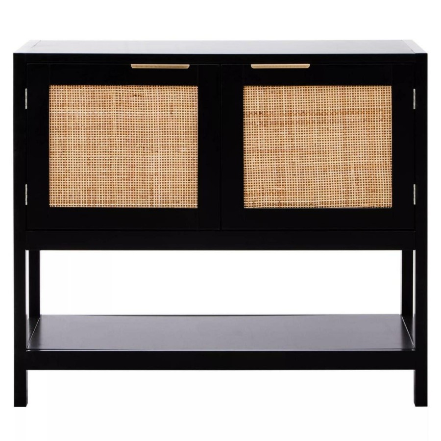 FURNITURE Premier Storage | Sherman Black Wood Side Cabinet