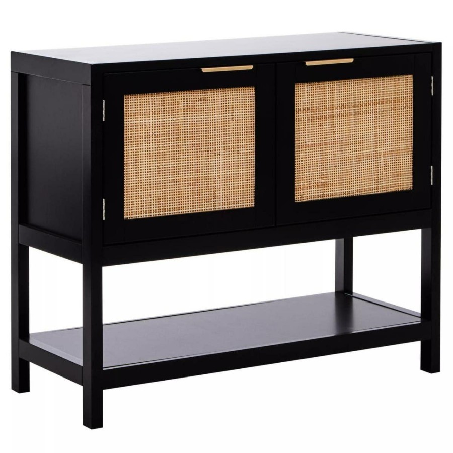 FURNITURE Premier Storage | Sherman Black Wood Side Cabinet