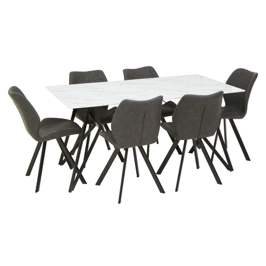 FURNITURE Premier Dining Sets | Weston Rectangular Grey Dining Set