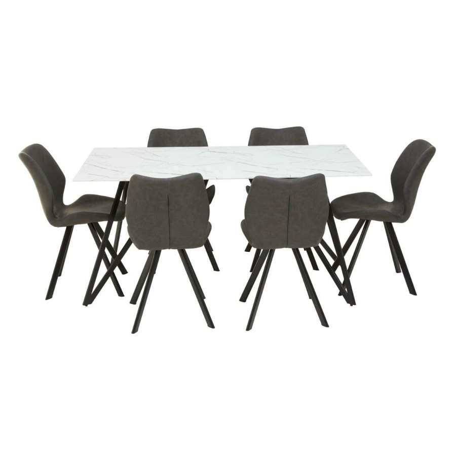 FURNITURE Premier Dining Sets | Weston Rectangular Grey Dining Set