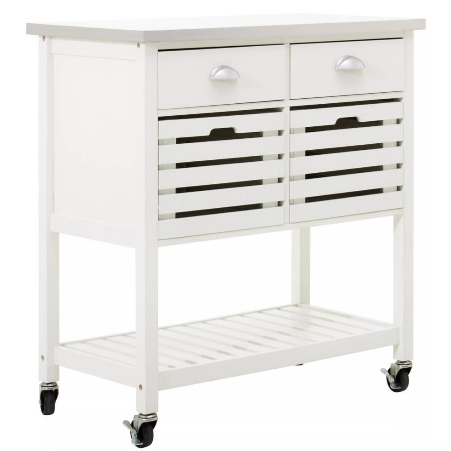 FURNITURE Premier Storage | Frankfurt Cream Kitchen Trolley