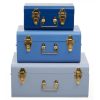 FURNITURE Premier Trunks | Parley Set Of Three Assorted Blue Storage Trunks