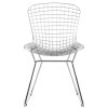 FURNITURE Premier Conservatory | District Chrome Metal Grid Frame Wire Chair