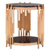 FURNITURE Fifty Five South Side Tables | Alvaro Rose Gold And Marble Side Table