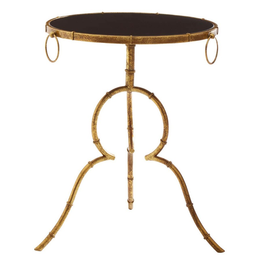 FURNITURE Fifty Five South Side Tables | Monroe Black Tempered Glass Top Accent Table