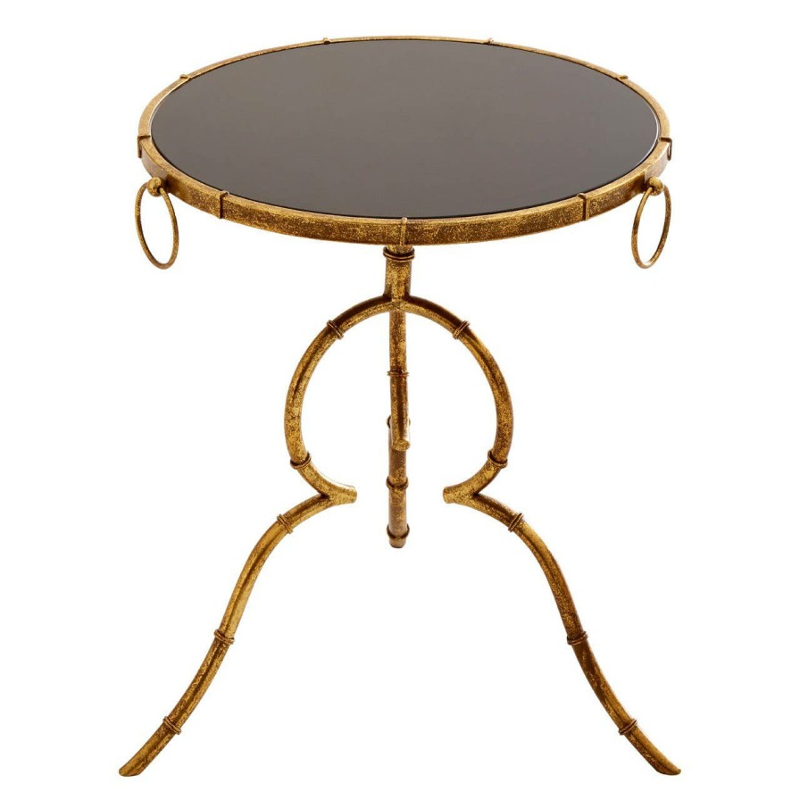 FURNITURE Fifty Five South Side Tables | Monroe Black Tempered Glass Top Accent Table