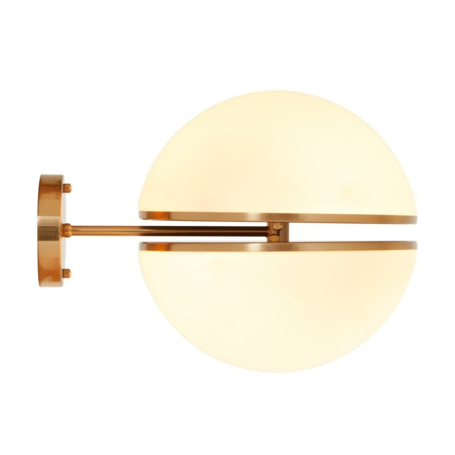 Accessories Fifty Five South Wall Lights | Abira Brushed Brass Ball Wall Light