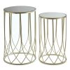 FURNITURE Premier Side Tables | Avantis Black Top Champagne Tables