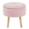 FURNITURE Premier Seating | Ivy Pink Velvet Stool