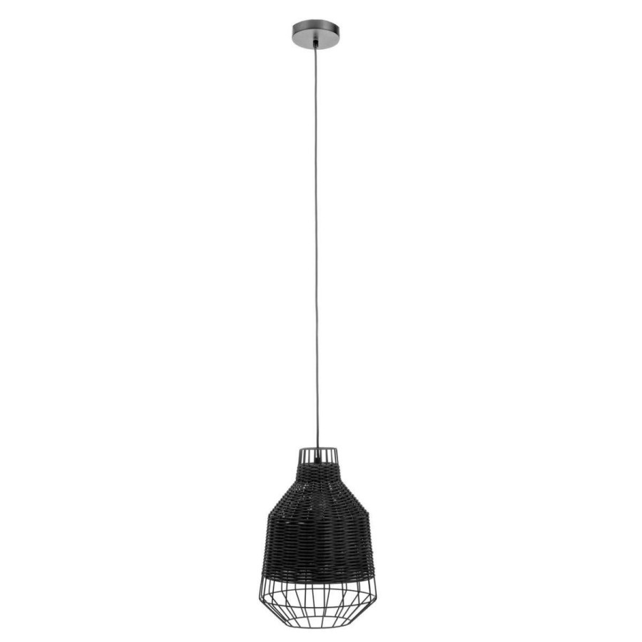 Accessories Premier Light and Ceiling Shades | Jaya Black Rattan Pendant Lamp