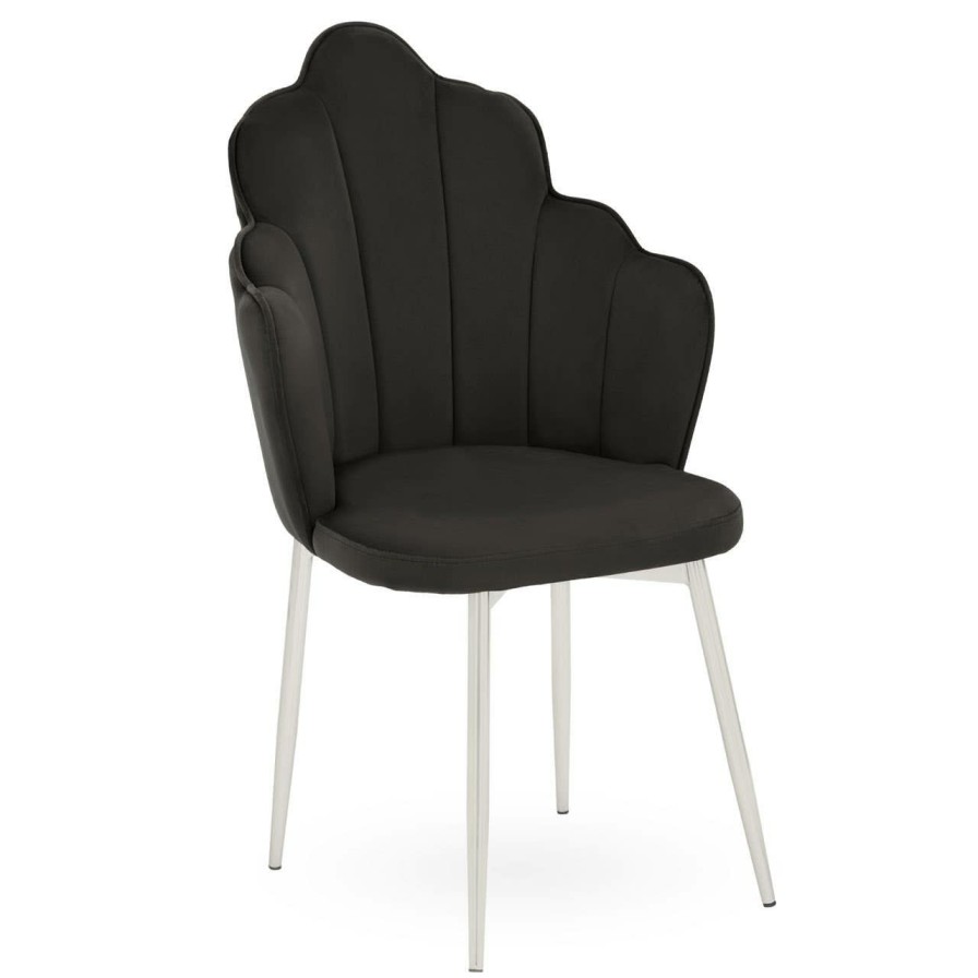 FURNITURE Premier Seating | Tian Black Velvet Chair