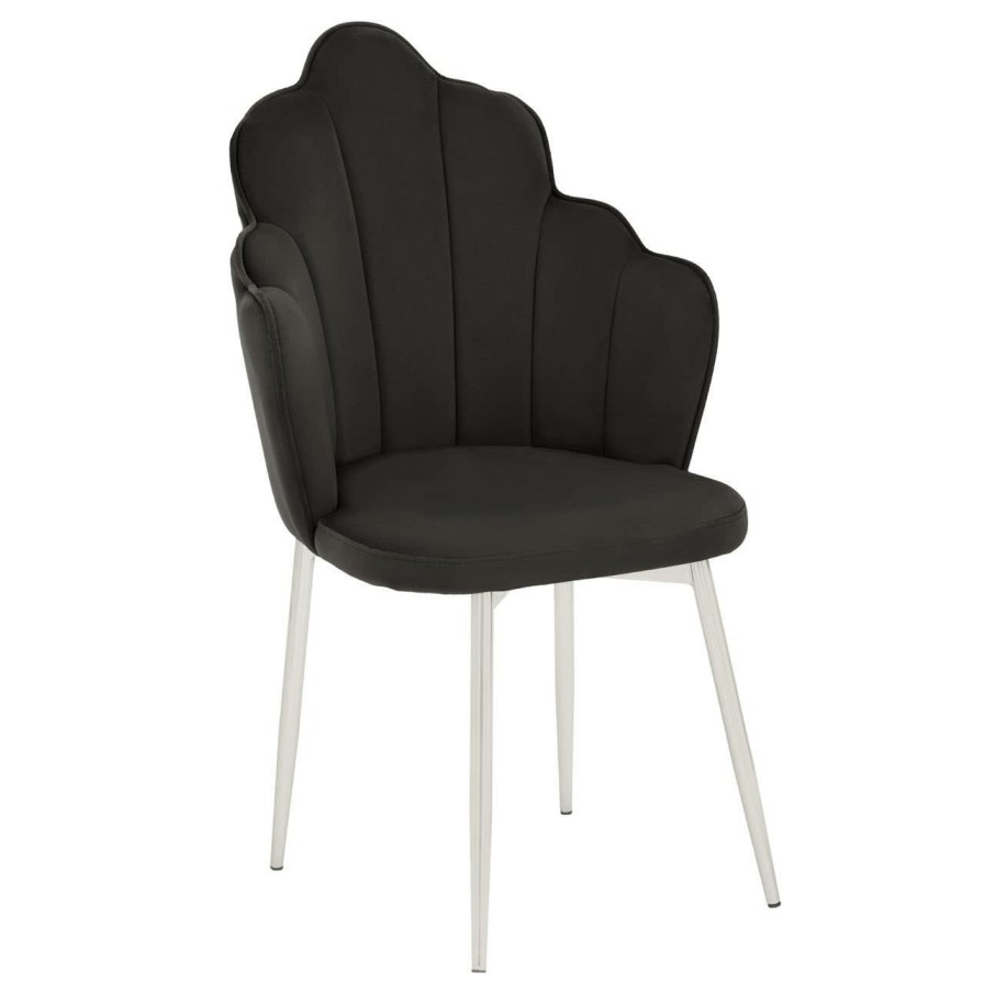 FURNITURE Premier Seating | Tian Black Velvet Chair