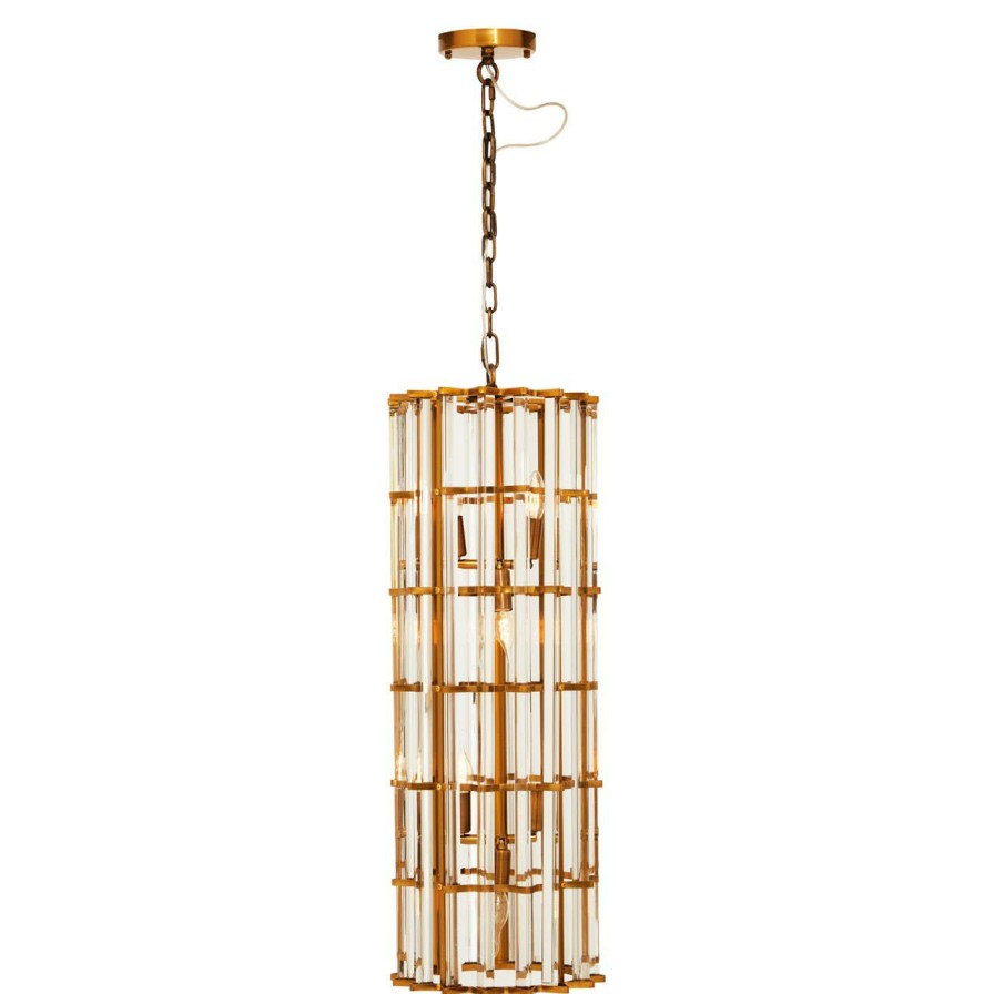 Accessories Fifty Five South Ceiling Lights | Karli Brass Finish Vertical Light