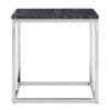 FURNITURE Premier Side Tables | Allure Square Black And White Marble End Table