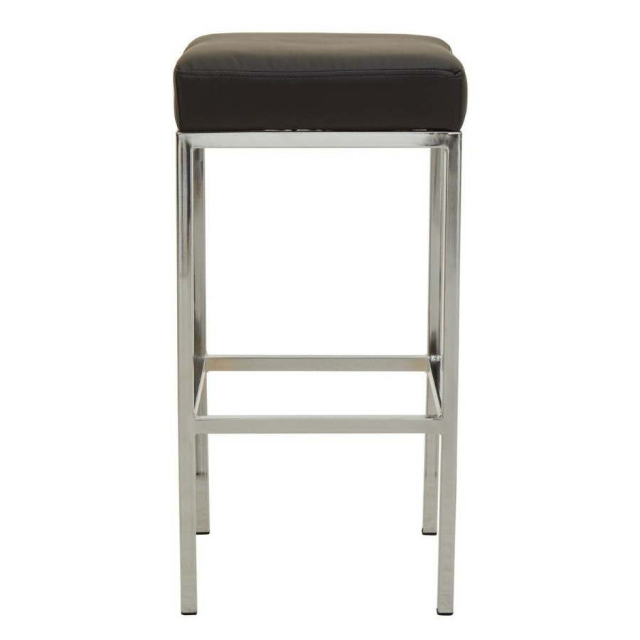 FURNITURE Premier Bar Seating | Baina Black Pu And Chrome Finish Bar Stool