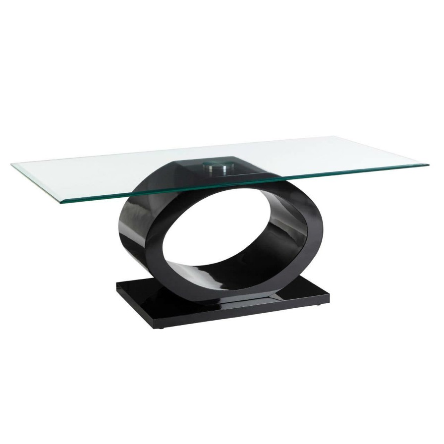 FURNITURE Premier Coffee Tables | Halo O Shaped Coffee Table With Black Base