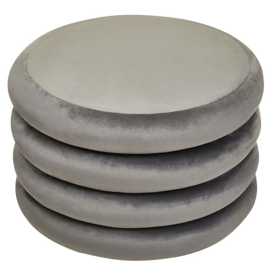 FURNITURE Fifty Five South Stools | Hartford Grey Round Stool