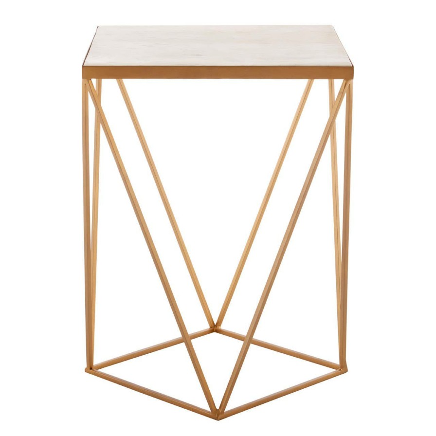 FURNITURE Premier Side Tables | Shalimar Square Marble Top Side Table