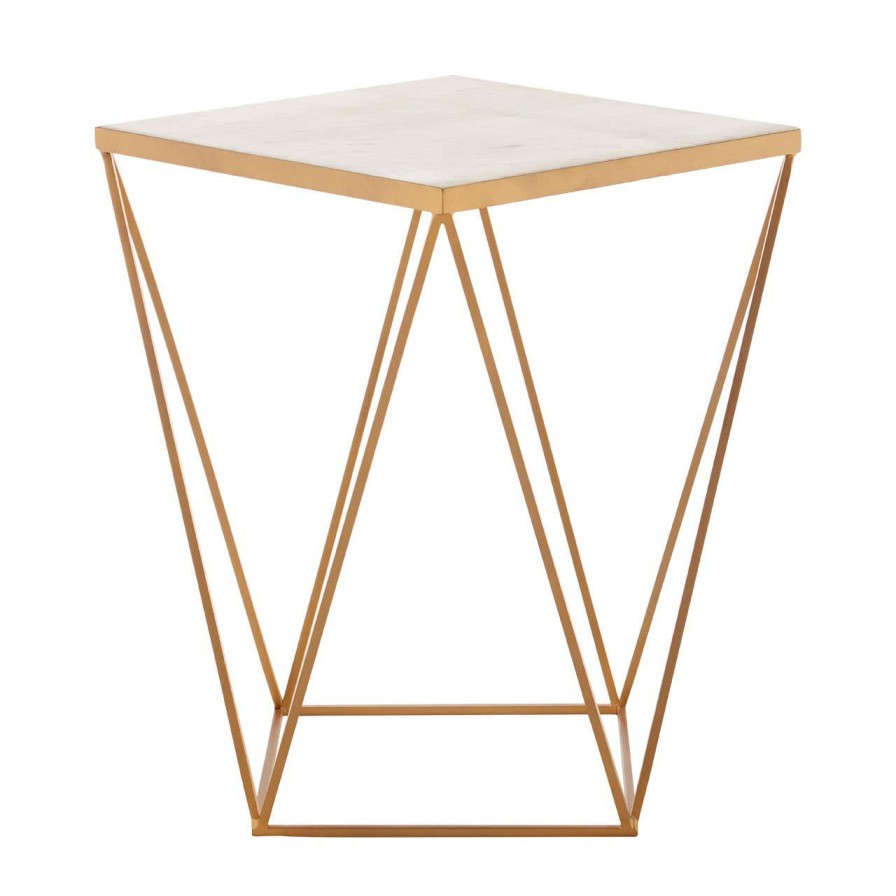 FURNITURE Premier Side Tables | Shalimar Square Marble Top Side Table