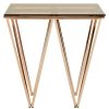 FURNITURE Premier Side Tables | Allure Square Rose Gold End Table