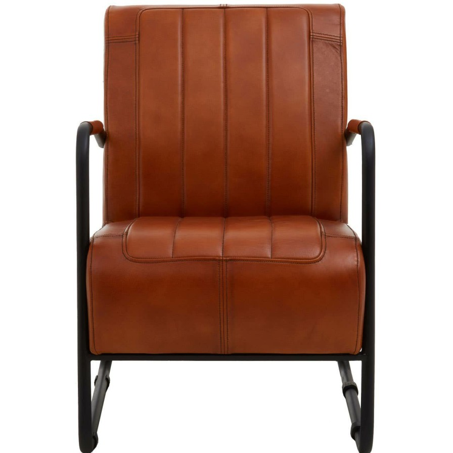 FURNITURE Fifty Five South Armchairs | Buffalo Tan Leather Armchair