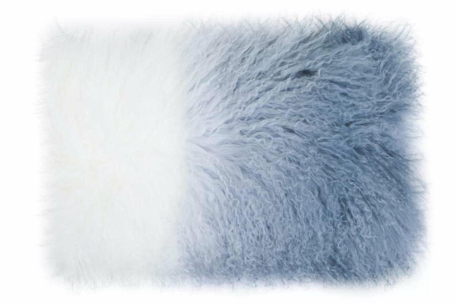 Accessories Bosie Cushions | Bosie Large Grey Ombre Mongolian Lamb Fur Cushion