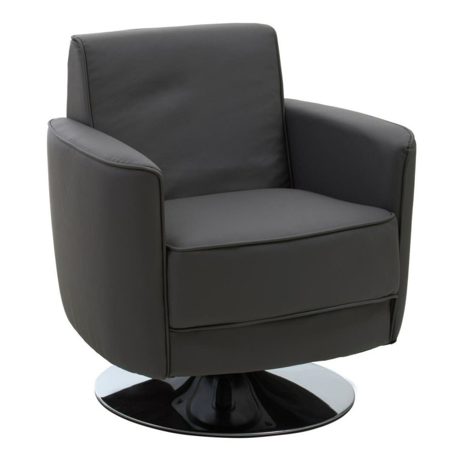 FURNITURE Fifty Five South Seating | Wester Grey Leather Effect Chair