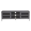 FURNITURE Premier Media and TV Units | Acier Two Door Grey Media Unit