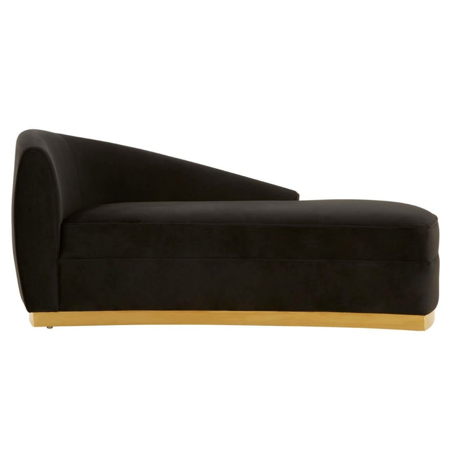 FURNITURE Fifty Five South Seating | Batix Black Left Arm Chaise Longue