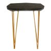 FURNITURE Fifty Five South Side Tables | Relic Small Black Marble Top Side Table