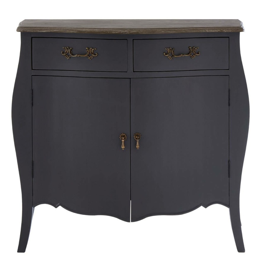 FURNITURE Fifty Five South Storage | Loire Two Door Dark Grey Sideboard