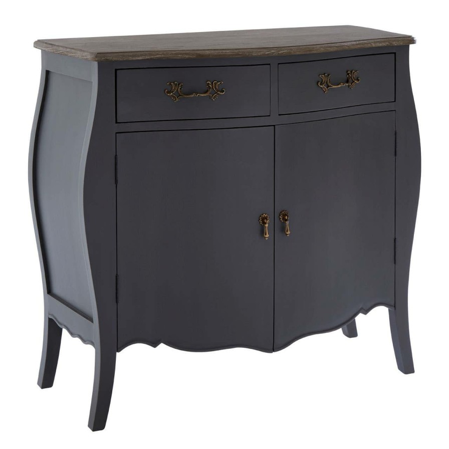 FURNITURE Fifty Five South Storage | Loire Two Door Dark Grey Sideboard