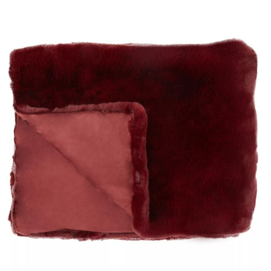 Accessories Bosie Throws and Blankets | Bosie Lamina Red Wine Throw