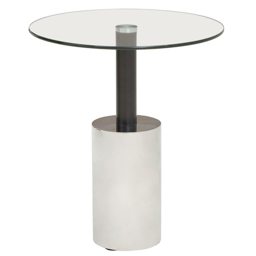 FURNITURE Fifty Five South Side Tables | Oria End Table With Silver Base