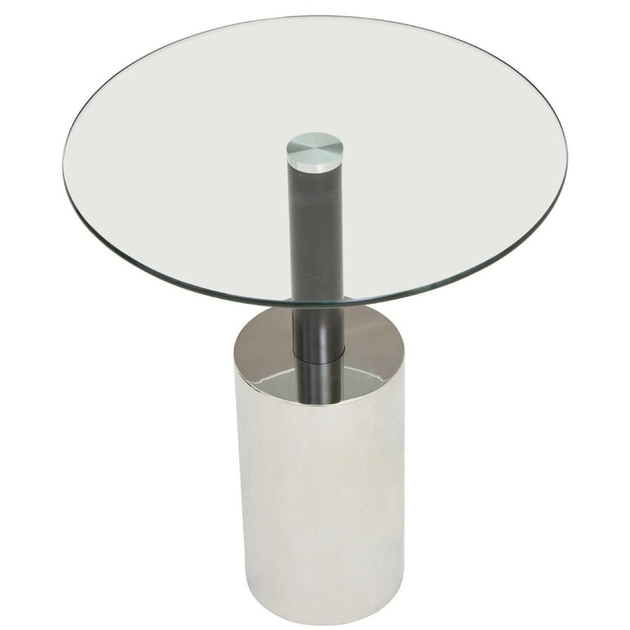 FURNITURE Fifty Five South Side Tables | Oria End Table With Silver Base