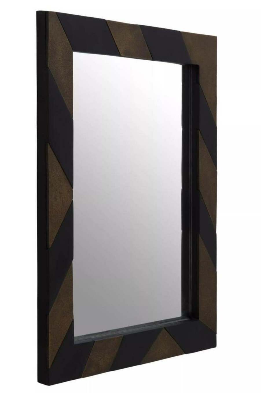 Bathe and Utility Fifty Five South Mirrors | Aris Black And Gold Wall Mirror