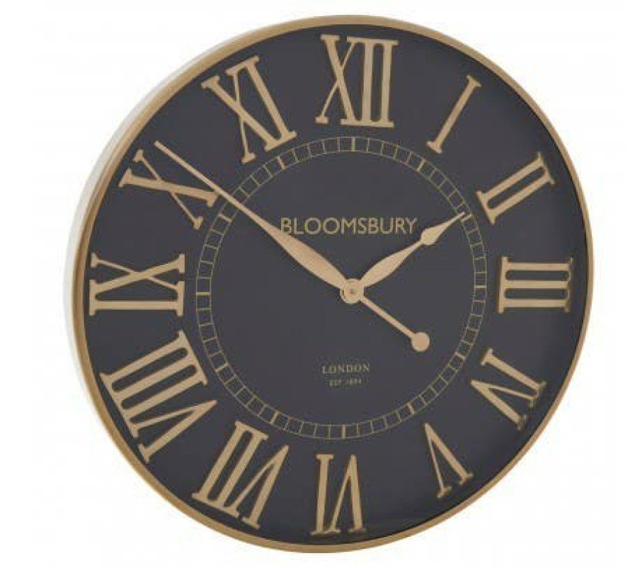 Accessories Fifty Five South Wall Clocks | Mateo Small Black Wall Clock