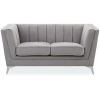 FURNITURE Premier Seating | Hansa Two Seat Grey Velvet Sofa