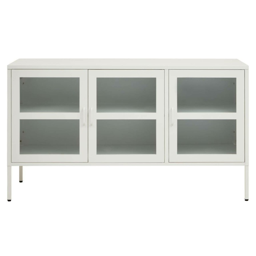 FURNITURE Premier Sideboards | Acier Three Door White Sideboard