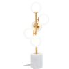 Accessories Fifty Five South Table Lamps | Abira Brushed Brass And White Marble Table Lamp