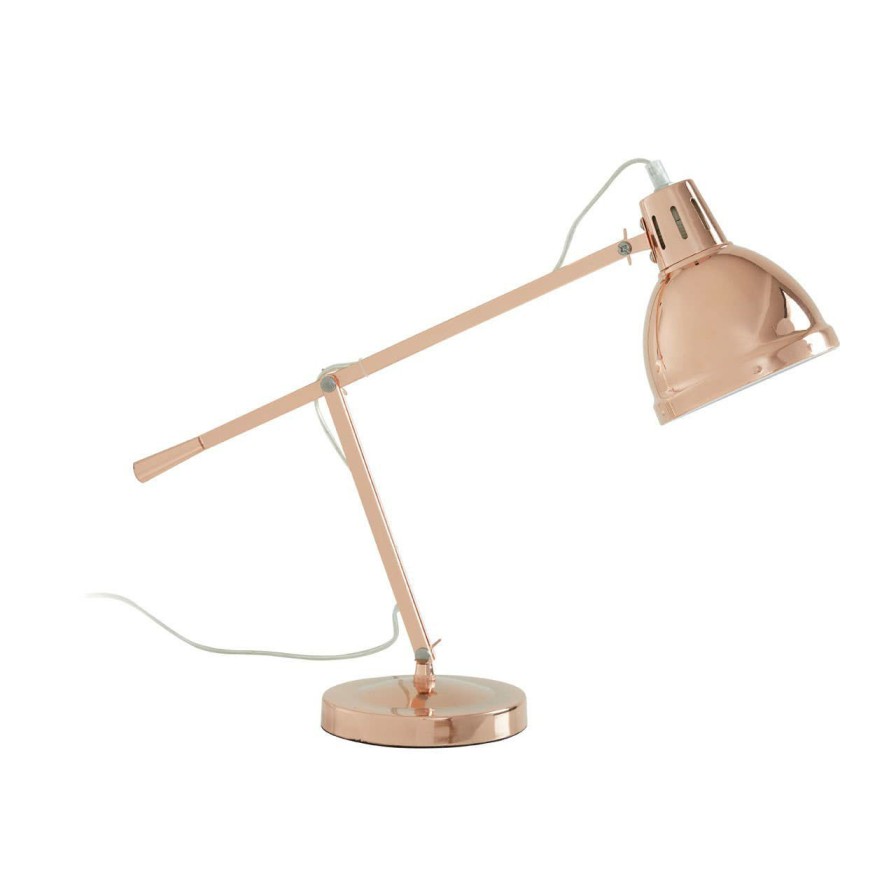 Accessories Premier Table Lamps | Jasper Copper Shade Table Lamp With Eu Plug