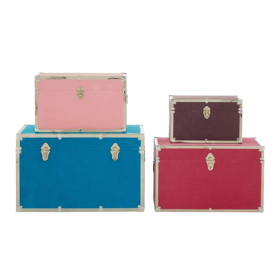 FURNITURE Premier Storage | Multicoloured Rectangular Trunks Set Of 4