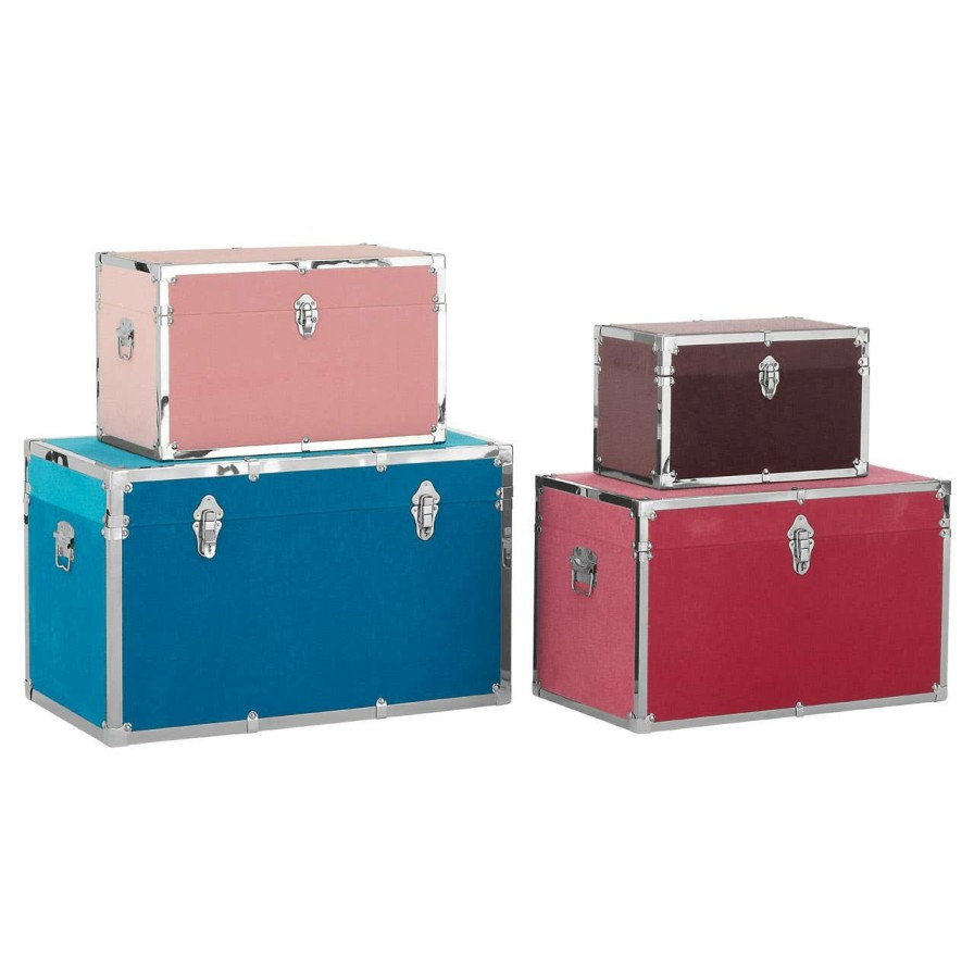 FURNITURE Premier Storage | Multicoloured Rectangular Trunks Set Of 4