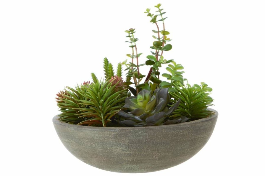 Accessories Fiori Faux Flowers and Plants | Fiori Stone Effect Pot Mixed Succulent