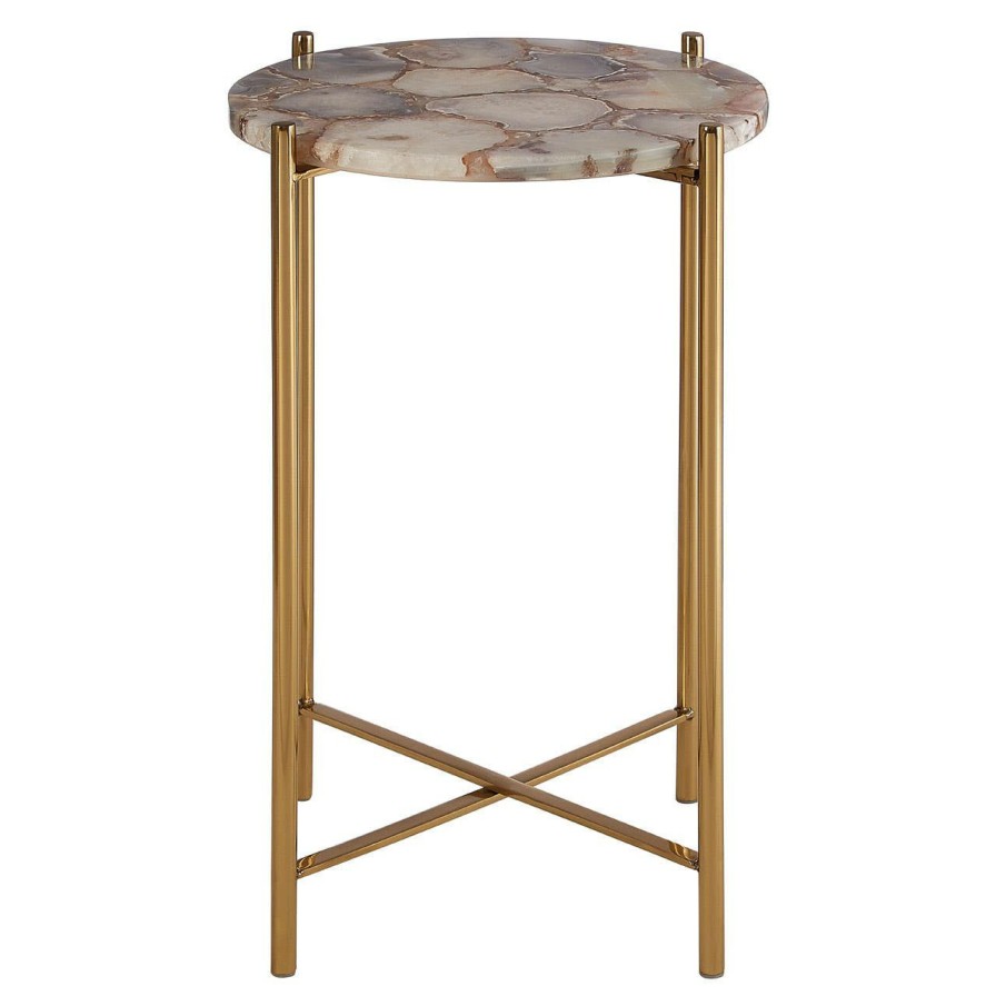 FURNITURE Fifty Five South Side Tables | Vita Natural Agate Side Table