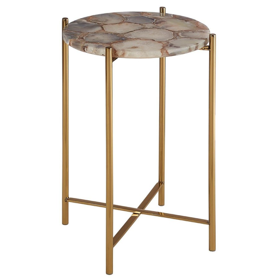 FURNITURE Fifty Five South Side Tables | Vita Natural Agate Side Table