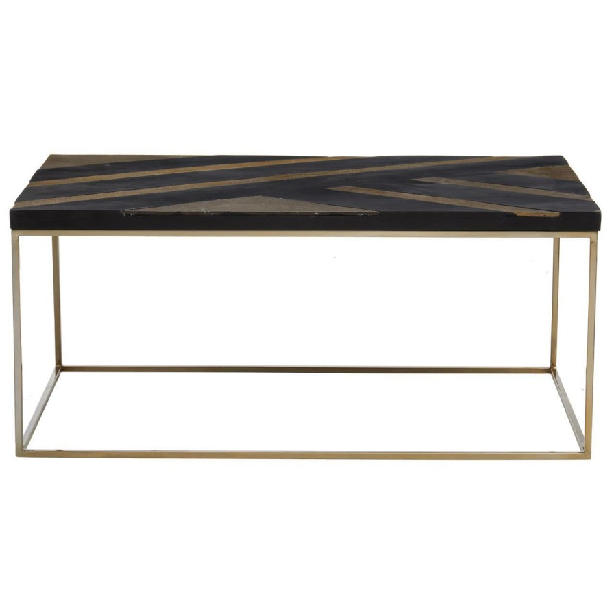 FURNITURE Fifty Five South Coffee Tables | Aris Black And Gold Coffee Table