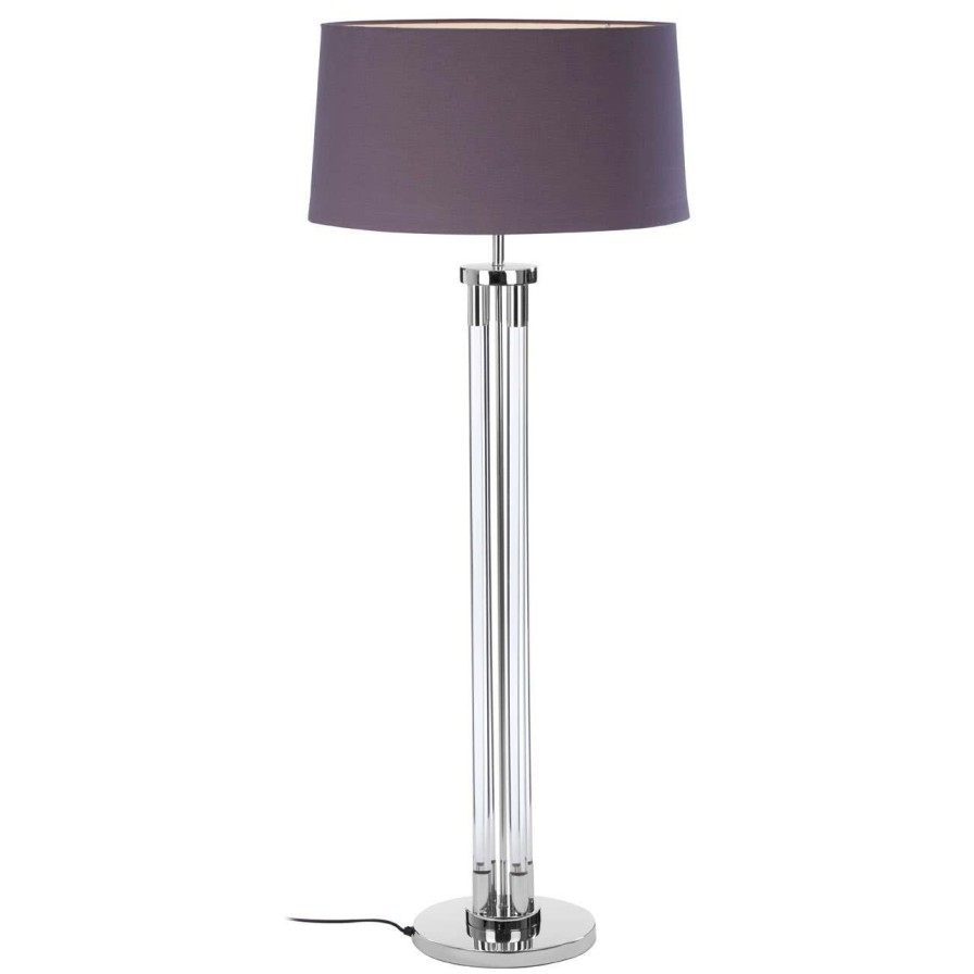 Accessories Fifty Five South Floor Lamps | Skye Tall Acrylic And Tubular Base Floor Lamp