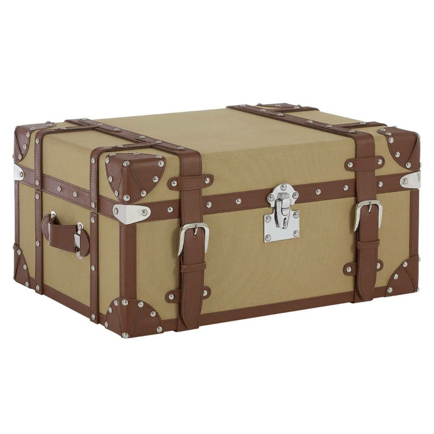 FURNITURE Fifty Five South Storage | Columbus Small Canvas Storage Trunk