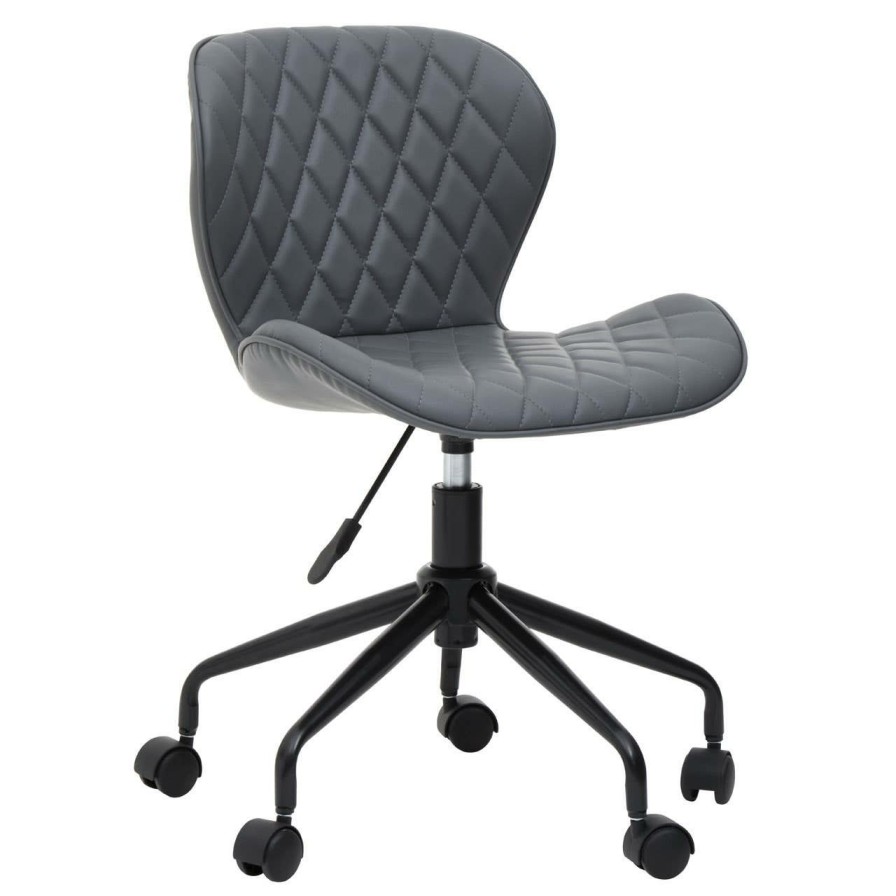 FURNITURE Premier Home Office Chairs | Brent Grey And Black Home Office Chair